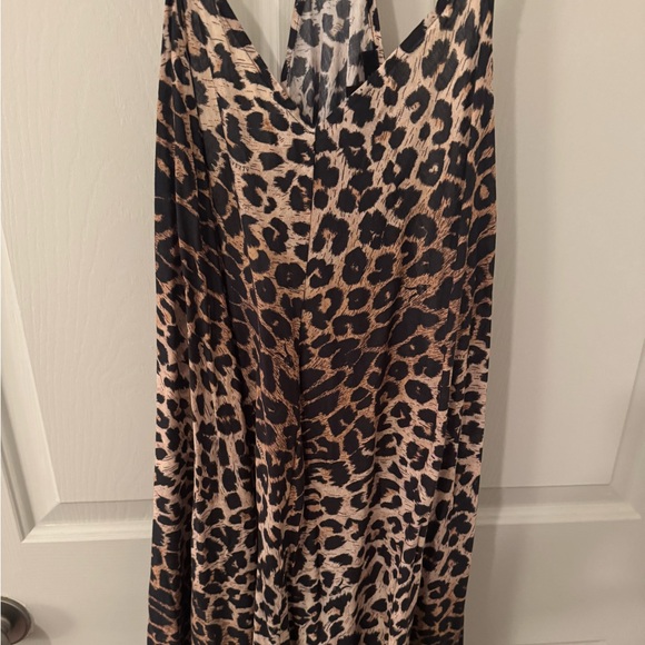 All Saints Leopard/Animal Print Sleeveless Maxi Dress size 10 - Picture 3 of 15